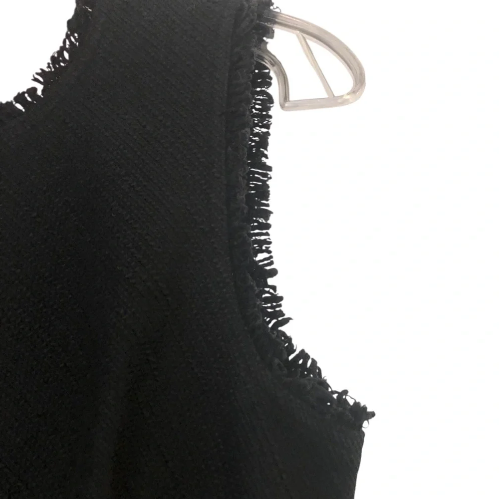Kate Spade Black Sleeveless Textured Midi Dress Size 6